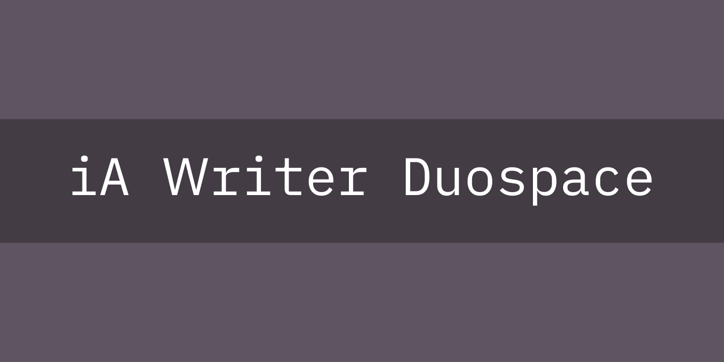 Пример шрифта iA Writer Duospace Bold